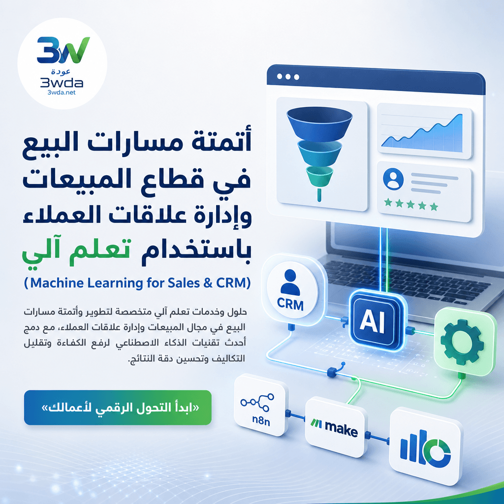 أتمتة مسارات البيع في قطاع المبيعات وإدارة علاقات العملاء باستخدام تعلم آلي (Machine Learning for Sales & CRM)